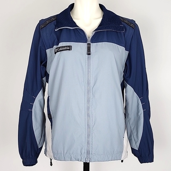Columbia  Women Vintage Packable Convertible Lightweight Jacket Vest Blue Size M - Picture 1 of 16